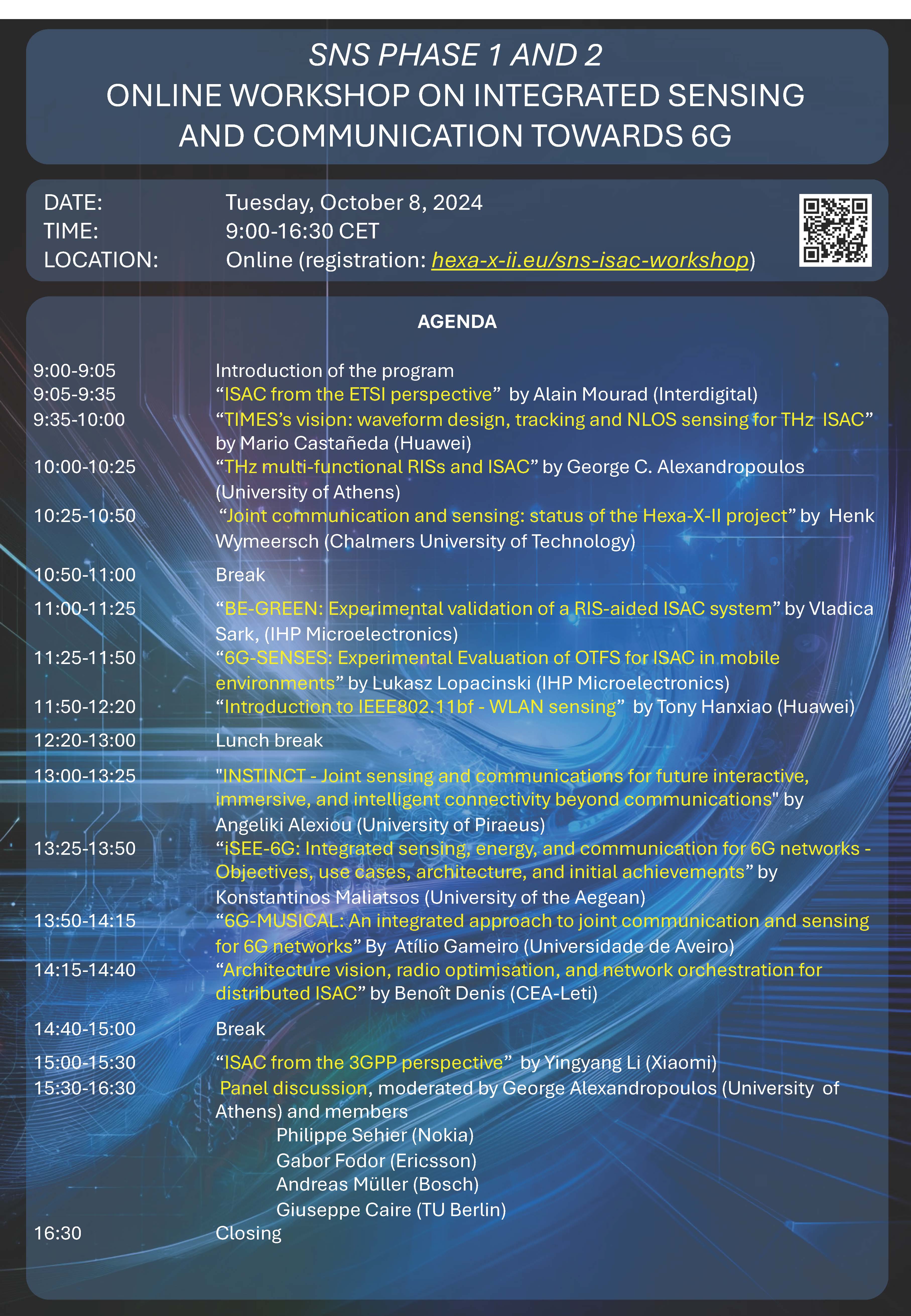SNS Workshop Agenda